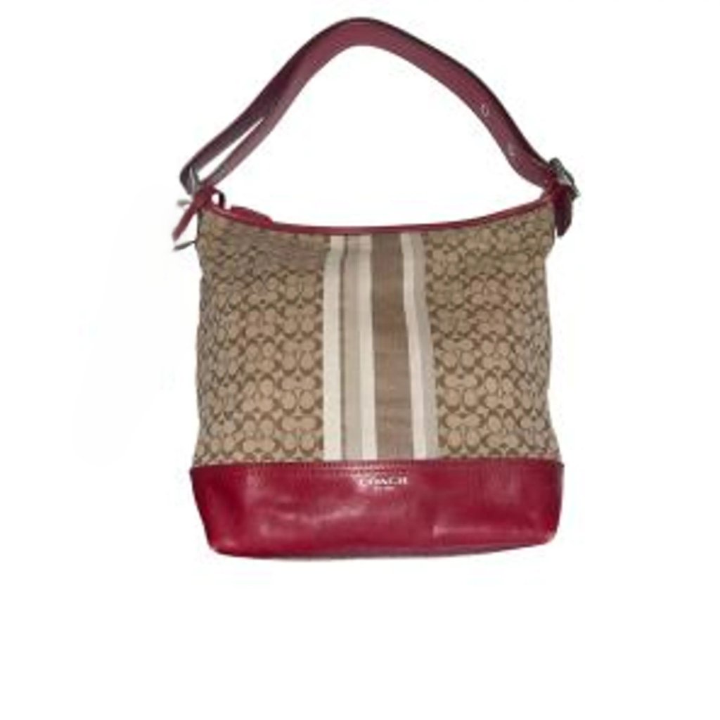 Coach Red And Tan Women's Shoulder